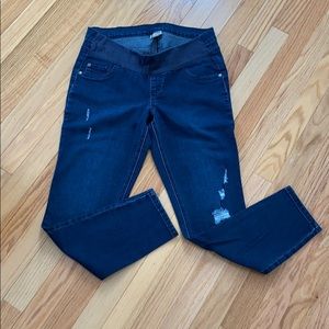 Indigo Blue maternity blue jeans.